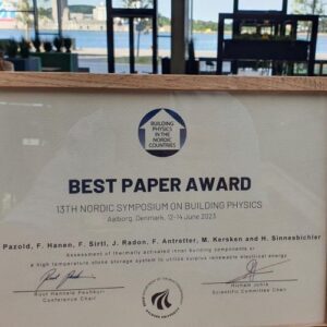 Best Paper award at NSB 2023